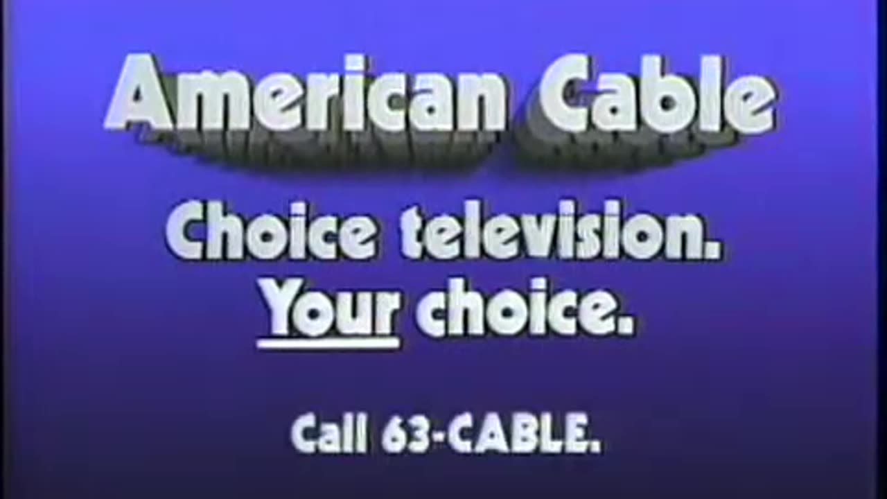 March 12, 1984 - Commercial for American Cable / Indianapolis