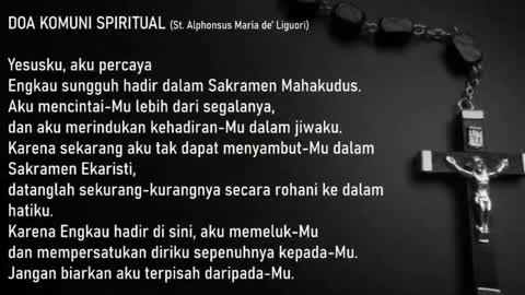 Spiritual Communion in Indonesian