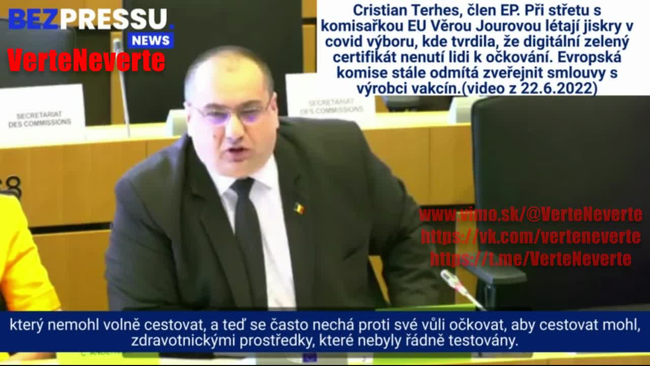 Cristian Terhes, člen EP. Při střetu s komisařkou EU Věrou Jourovovou