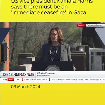 Kamala Harris has said there must be an "immediate ceasefire"