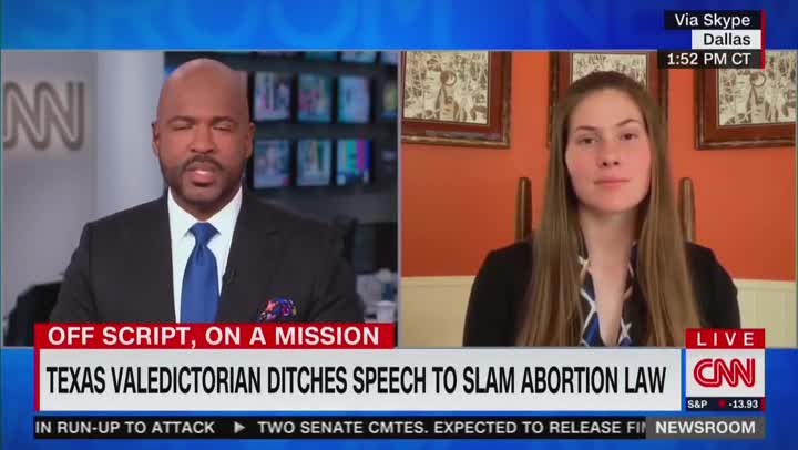 CNN Brings On Valedictorian Who Spoke Out Against Texas Heartbeat Bill In Graduation Speech