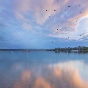 Digital Art - Peaceful lake Ammersee in Germany