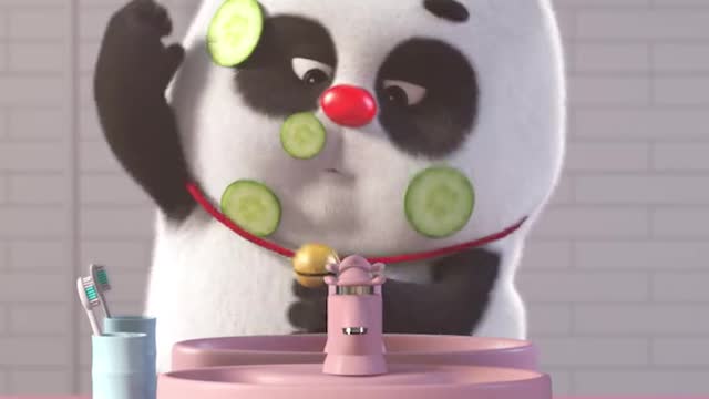 Daily skin care, full of energy #Panda FunnyAnime