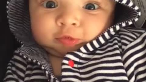 Baby's first taste of chocolate