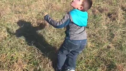 Son Launches His First Model Rocket, Amazing Reaction!