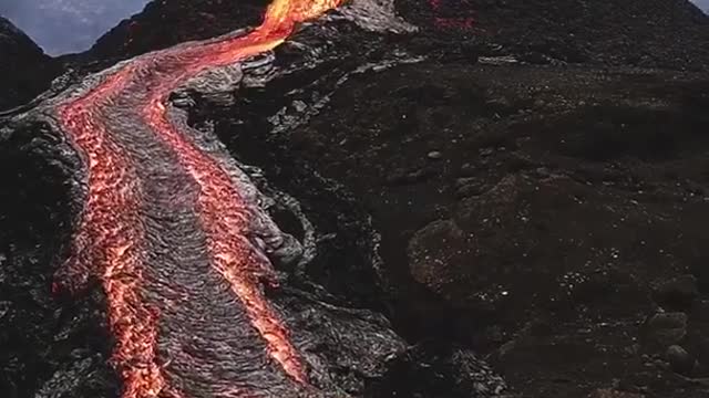 Volcano eruption satisfying video