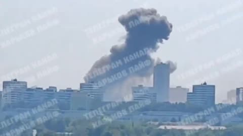 Russian missiles pounded Ukrainian military targets in Kharkov today.