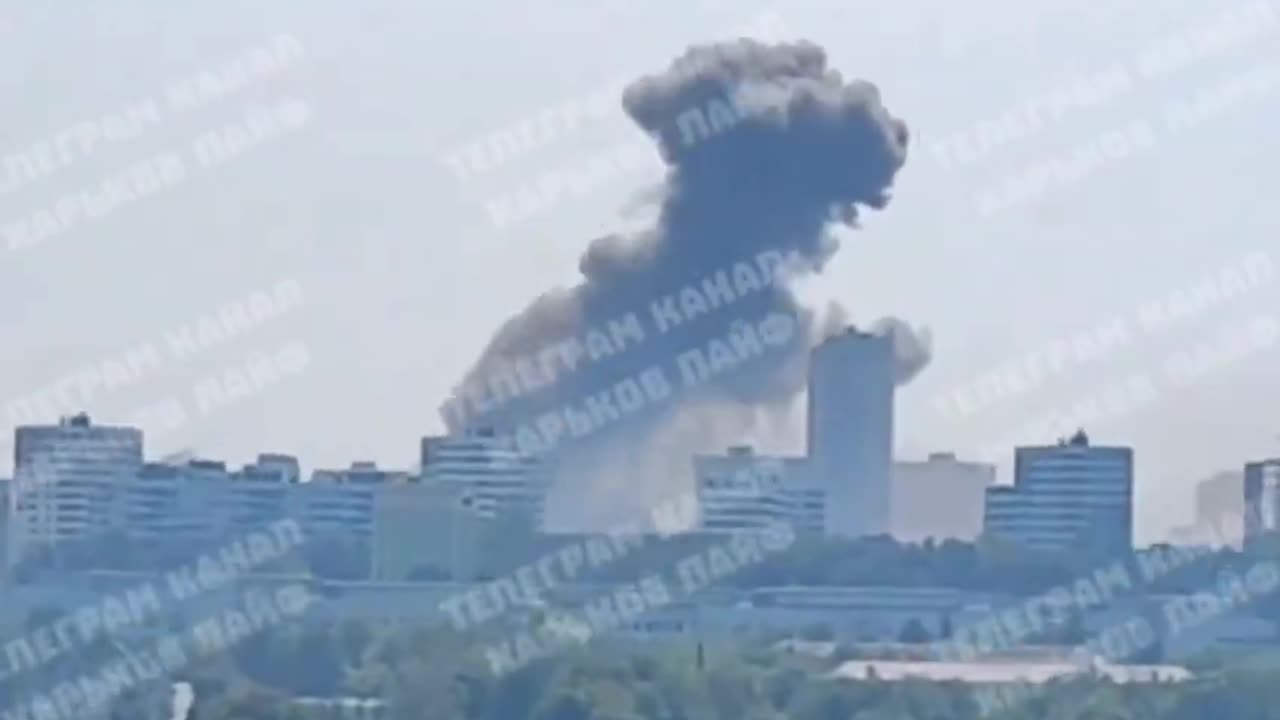 Russian missiles pounded Ukrainian military targets in Kharkov today.