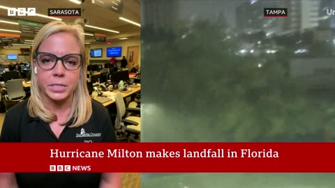 Hurricane Milton makes landfall in Florida, US | BBC News