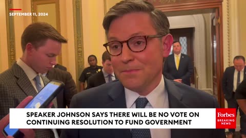 BREAKING NEWS: Speaker Johnson Says There Will Be No Vote Today On CR To Fund Government