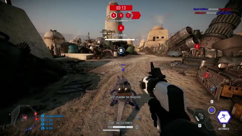 SWBF2 2017: Instant Action Mission (Attack) Galactic Empire Mos Espla Gameplay