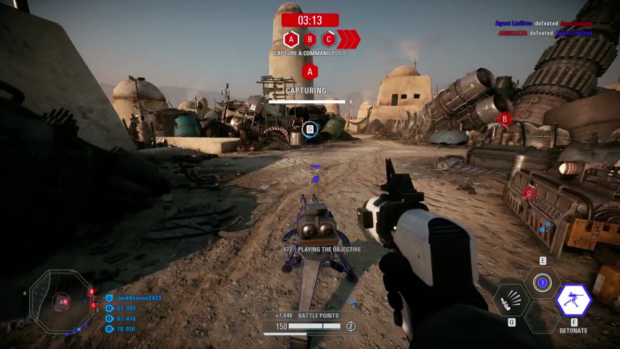 SWBF2 2017: Instant Action Mission (Attack) Galactic Empire Mos Espla Gameplay