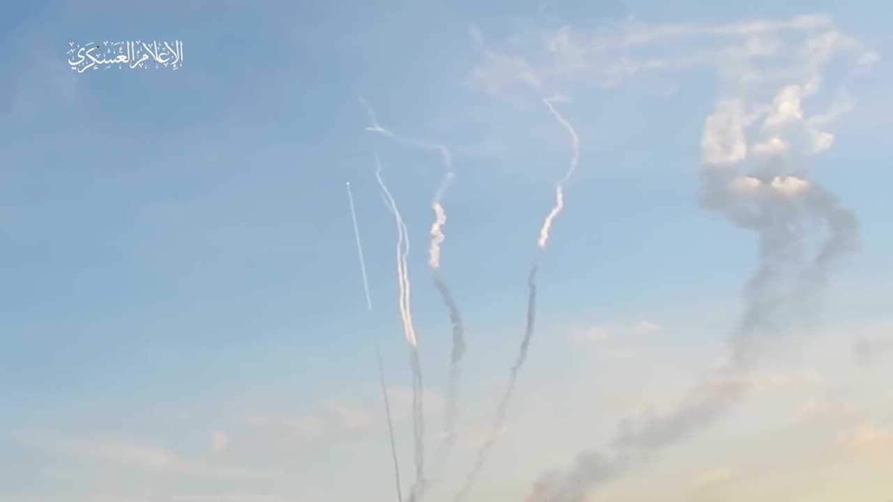 Rockets fired by the Palestinian resistance against Israeli enemy positions