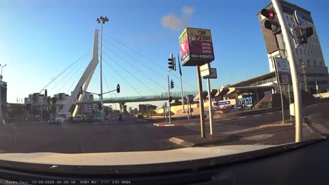 New footage shows the Hezbollah drone impact in Nahariya this morning.