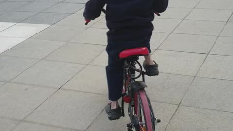 My son's first bike ride.