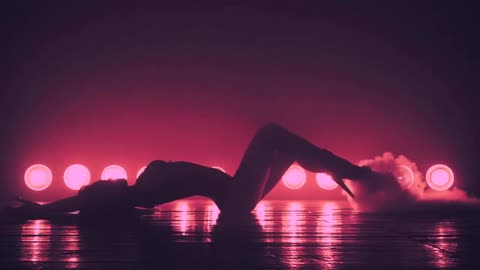 Silhouette of dancing woman sexy| No copyright, Free Stock Video
