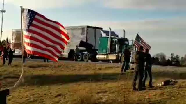 Truckers US Convoy Monrovia Indiana