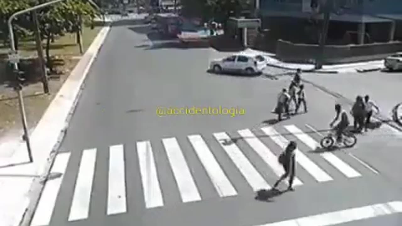 Car Ignores Crosswalk Sending Bicyclist Flying