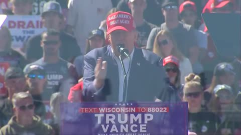 President Trump rallies ahead of debate with Kamala Harris in Mosinee, Wis.