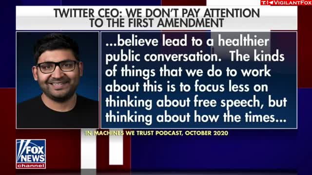 Tucker Slams Twitter CEO for His Absurd Crackdown on Free Speech