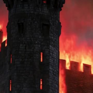 burning castle
