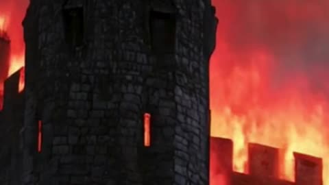 burning castle