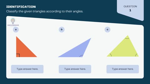 Triangles and Angle Measurement Quiz Presentation