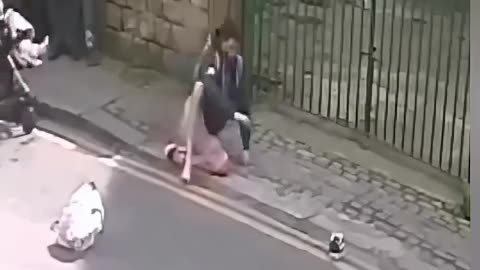 Little Bitch Attacks Old Man and Gets His Ass Handed to Him