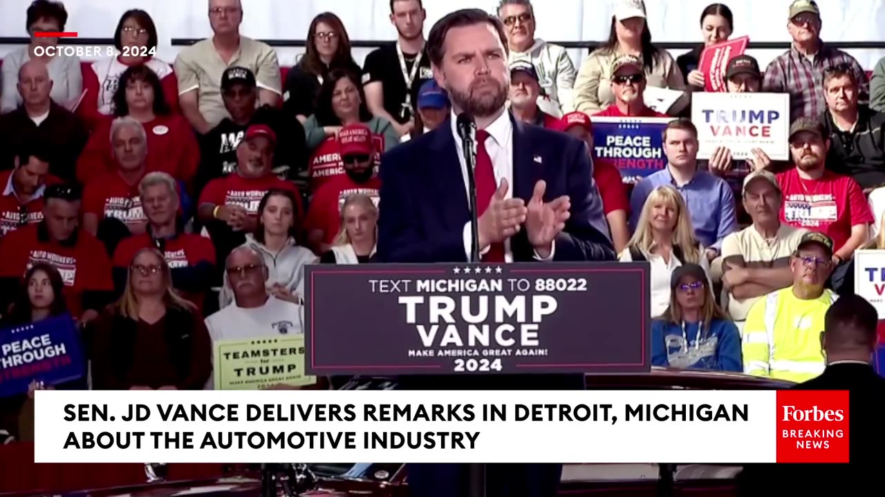 JD Vance Lays Out How The Trump Admin. Will Build Up US Manufacturing Over China For MI Voters