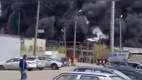 Russia Industrial zone is burning in Dzerzhynsk, Nyzhniy Novgorod region.
