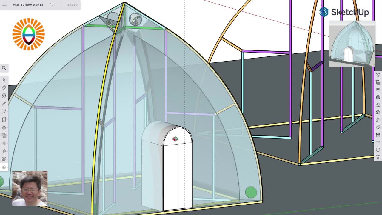 Late video based on 3D Sketchup file explaining changes made to PyraPOD4 Grande-17, all parts welded