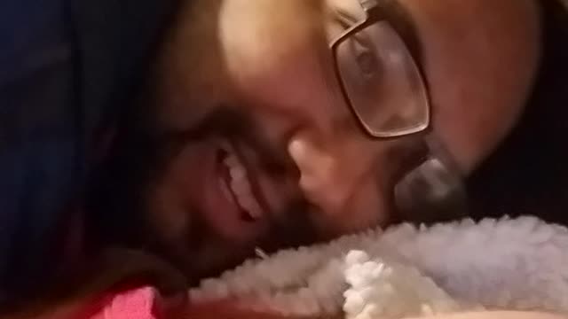 Dog Sits On Dad, Dad Lays On Wife