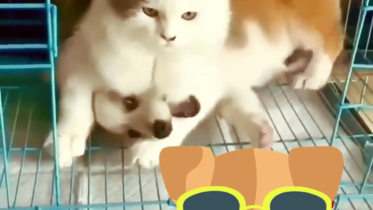 funny cat and dogs 🎥 72 #short #funnycatanddogs