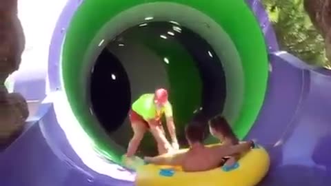 Water slide goes unexpected