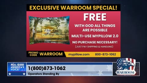 Go To MyPillow.com/warroom And Order Your Exclusive WarRoom Specials Today!