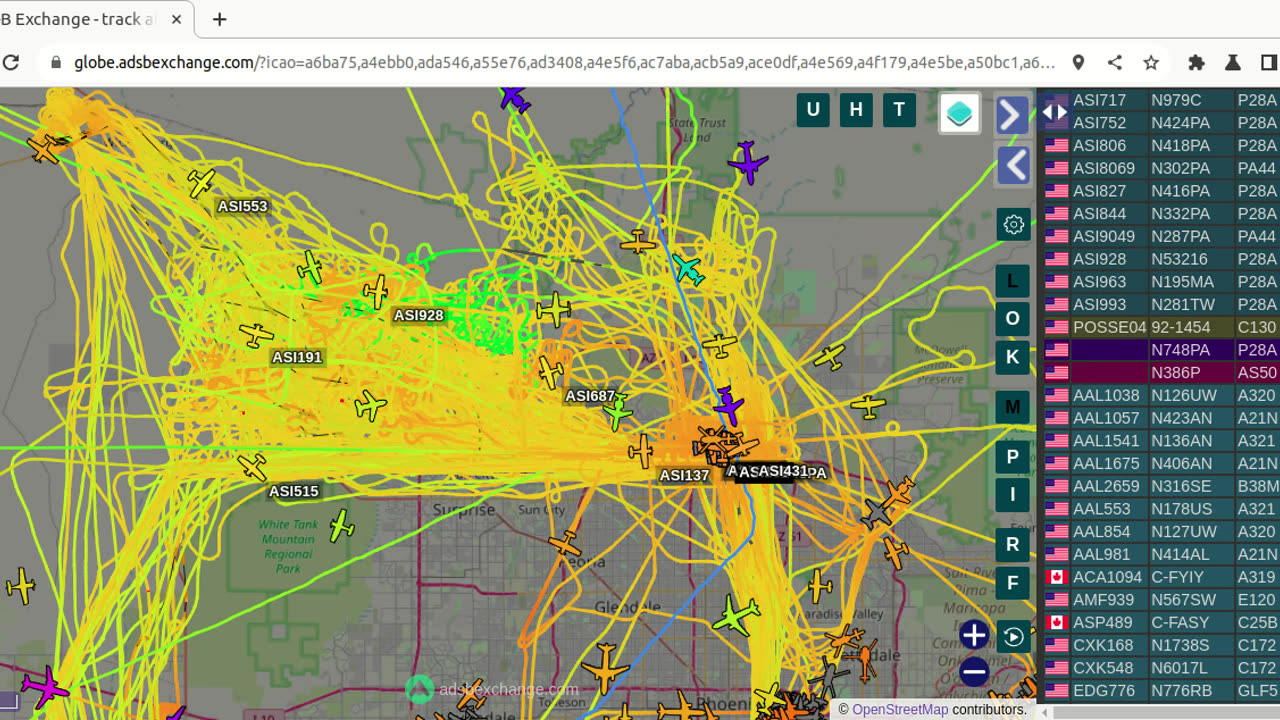 Bird NaziPac N4144X again over Morristown AZ - Feb 5th 2024 -