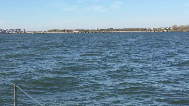 The Statue of Liberty from a sailboat