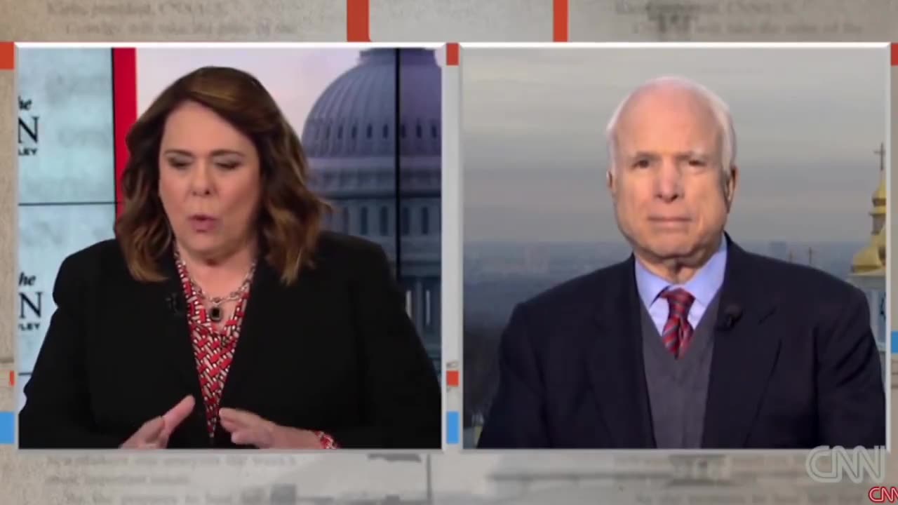 John McCain,tells CNN the US delegation in Ukraine is seeking to "bring about" a "transition"