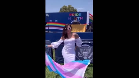 Transgender Topless at The Whitehouse Pride Party