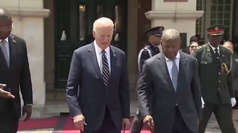 President of Angola Jerks Biden’s Arm to Guide Him During Arrival Ceremony