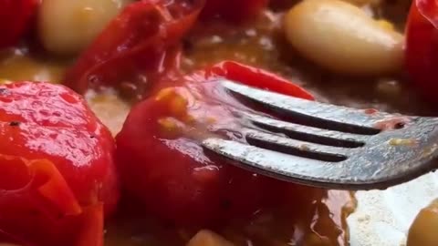 BUTTER BEANS, TOMATOES + TOFU ‘RICOTTA’ ON TOAST