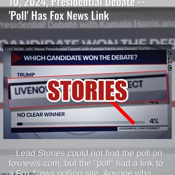 Fact Check: 92% Of ABC Viewers Did NOT Say Trump 'Won' Sept. 10, 2024, Debate -- Fox News Link
