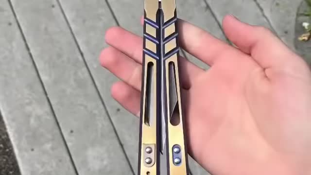 Kenfong alpha beast balisong/butterfly knife clone flipping