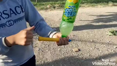 A rocket from a plastic bottle