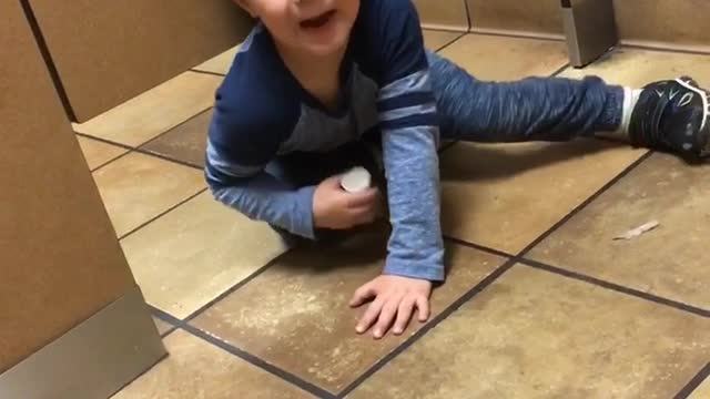 Unexpected Visitor Crawling In The Stall