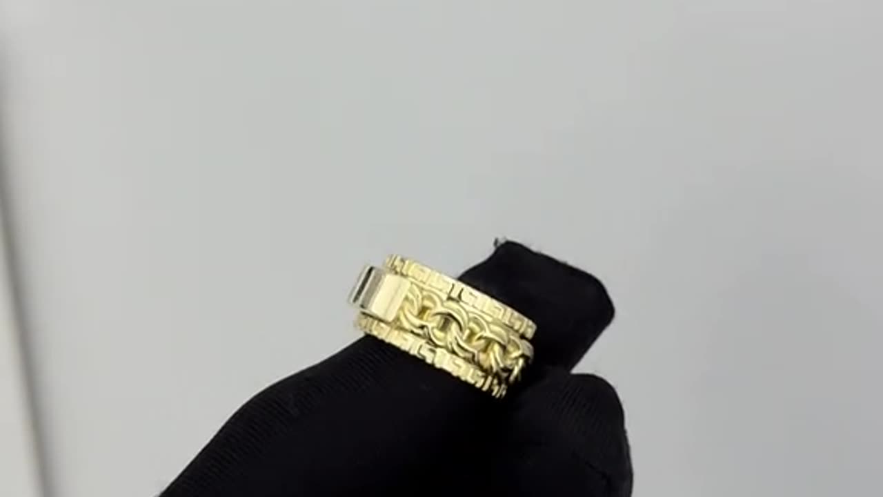 10K Spinning Chino Name Ring Available In Different Size