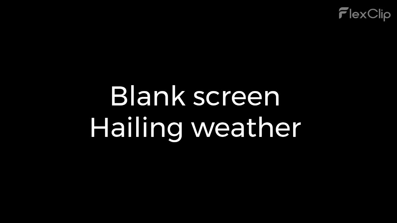 Hail: Listen to Hail Falling During Storm