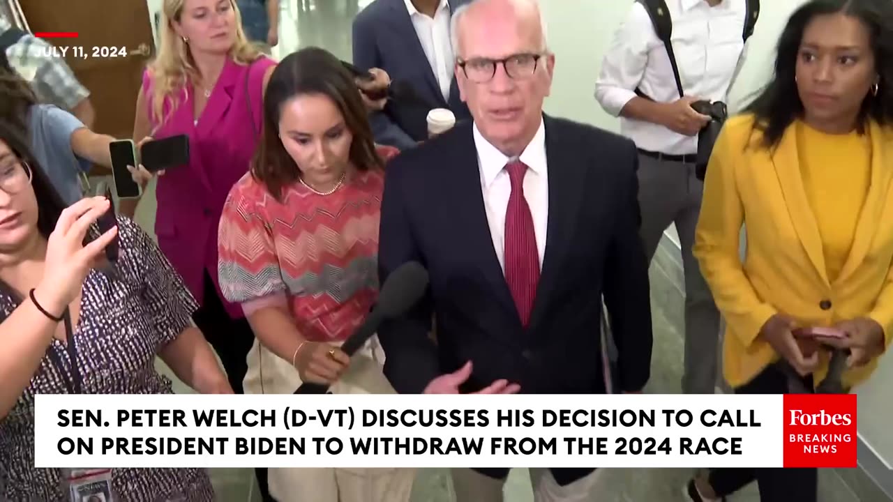 Reporters Grill Welch About His Decision To Call On Biden To Withdraw Ahead Of NATO Press Conference