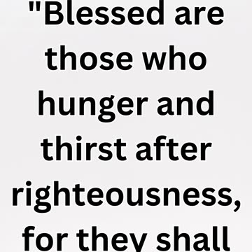 "The Beatitude of Spiritual Hunger and Thirst" Matthew 5:6.#shorts #shortsvideo #youtubeshorts #yt