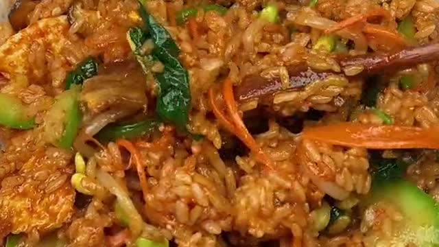 Rice left in bowl to cook Korean rice at home